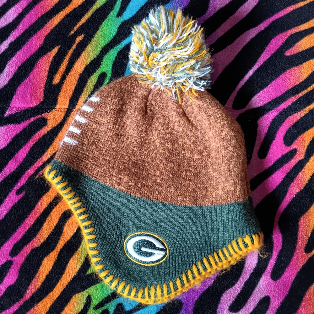 💚💛 Green Bay Packers Infant Knit Hat Winter Baby Football NFL Team Apparel